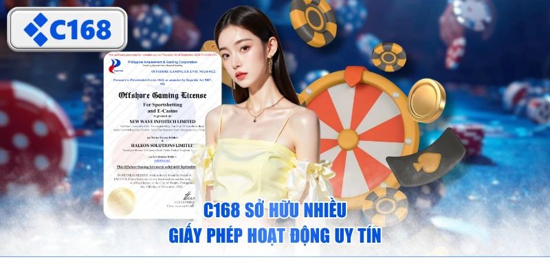Các giấy phép hoạt động tiêu biểu của C168